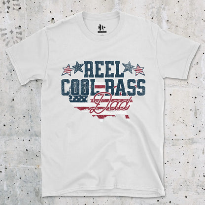 White, Reel Cool Bass Dad Tee – fish-room