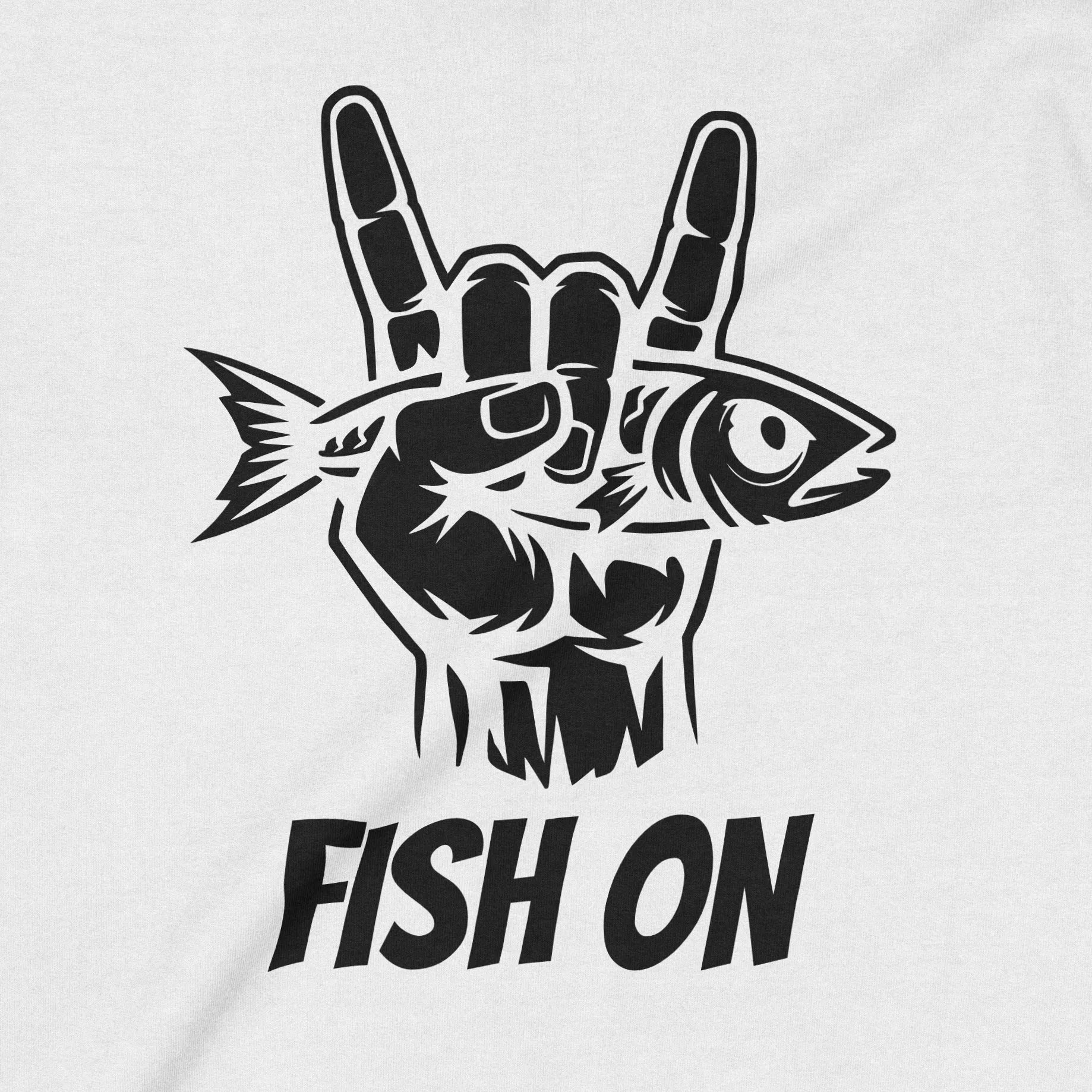 White, Fish On Sweatshirt – fish-room