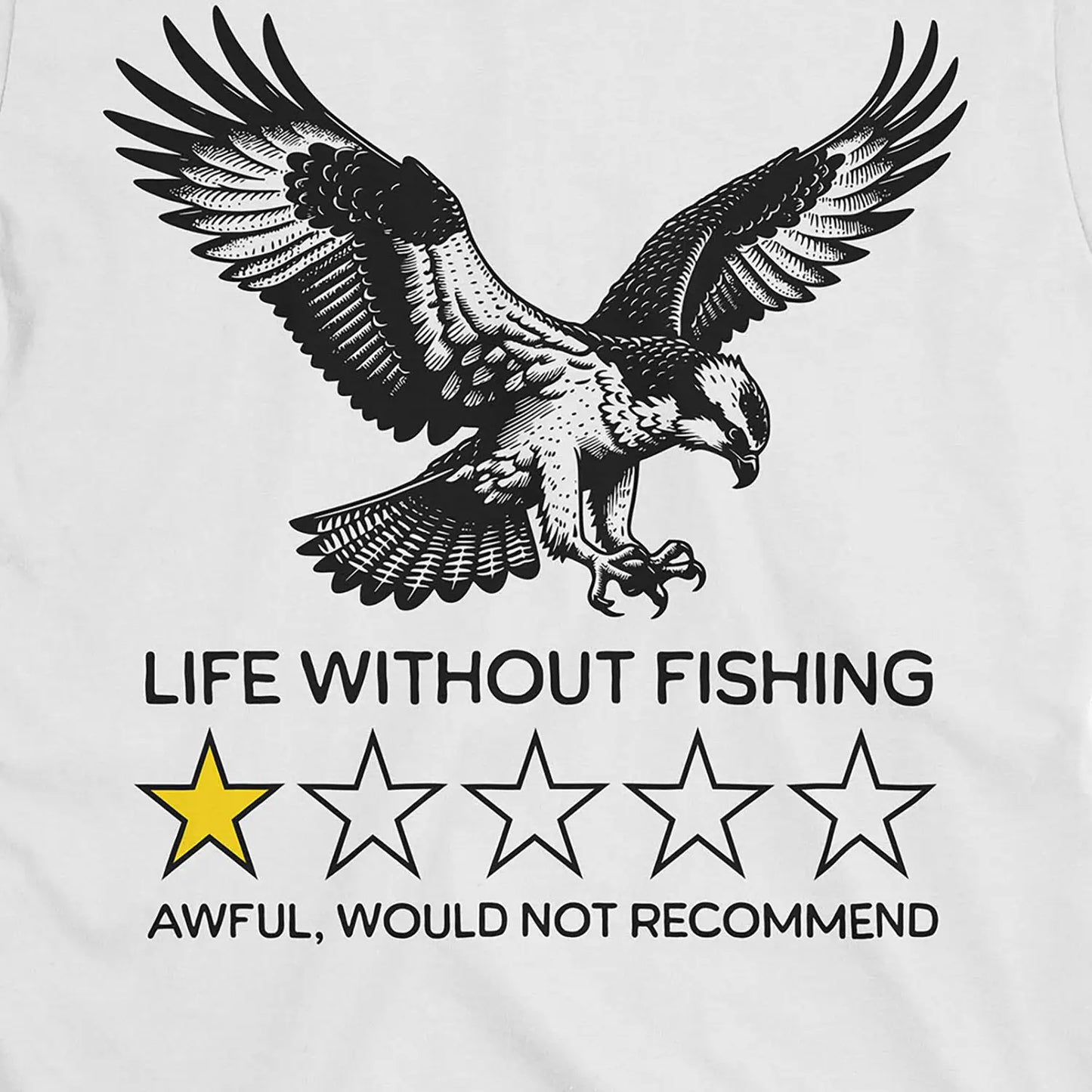 White, Life without fishing: One-star review Tee – fish-room
