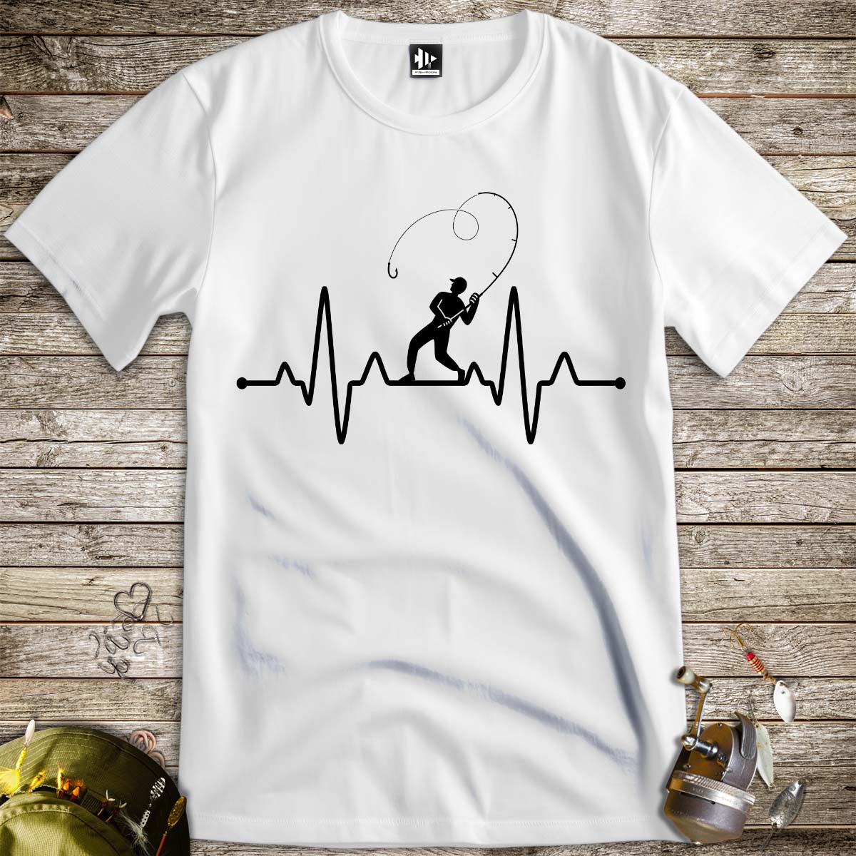 Fisherman's Heart Line Tee-funny fishing t shirt-FISH-ROOM LLC