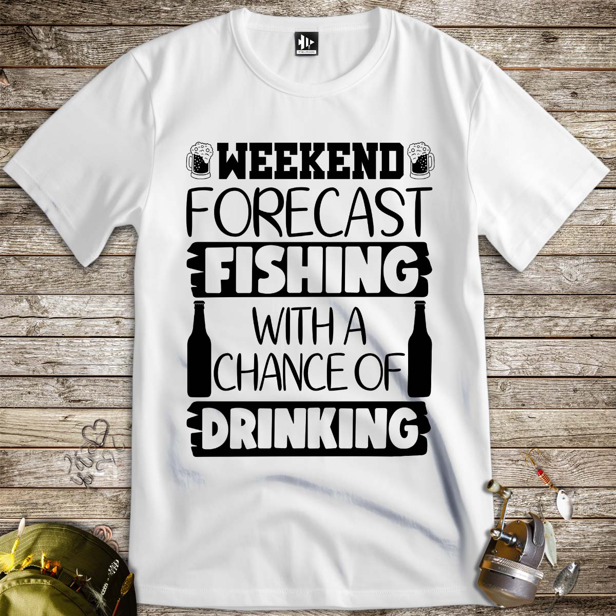 Weekend Forecast Tee-funny fishing t shirt-FISH-ROOM LLC