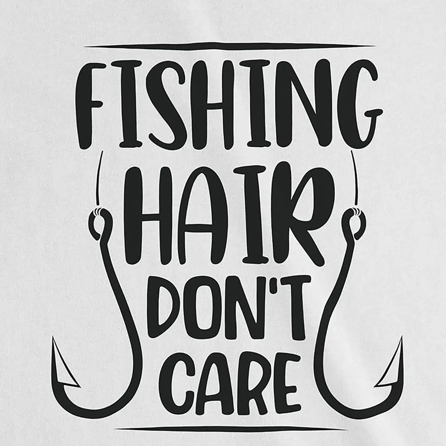 White, Fishing Hair Don't Care Ladies’ Tee – fish-room