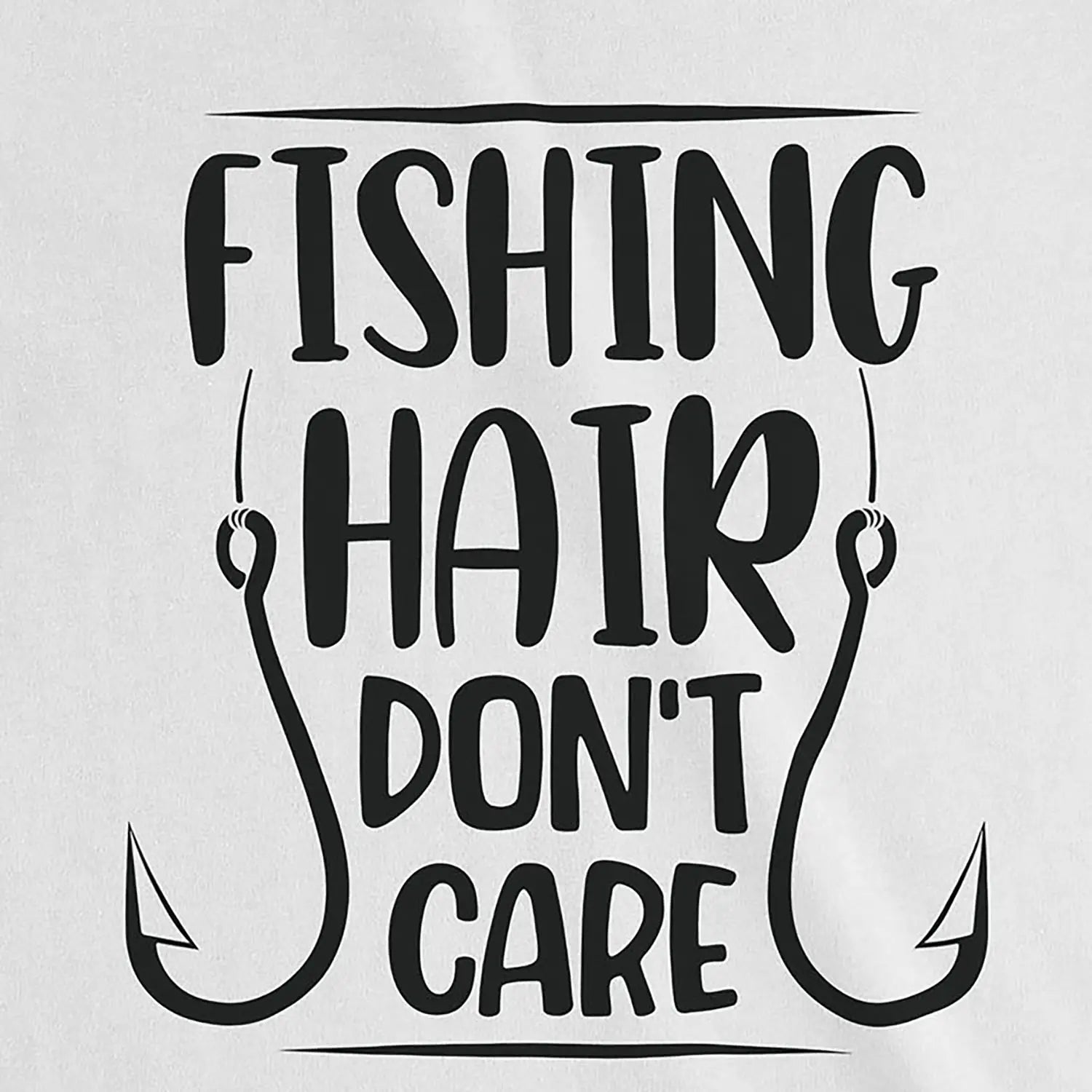 White, Fishing Hair Don't Care Ladies’ Tee – fish-room