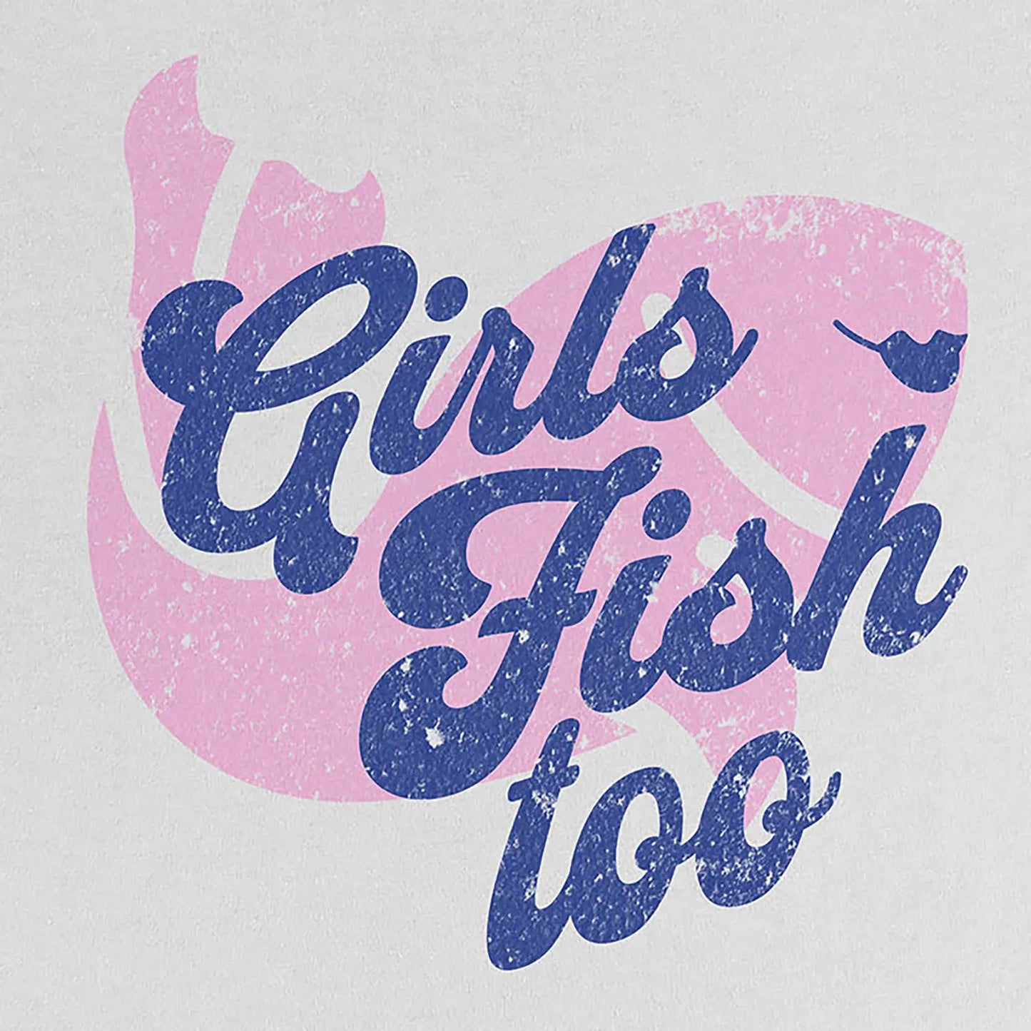 White, Girls Fish Too Ladies’ Tee – fish-room