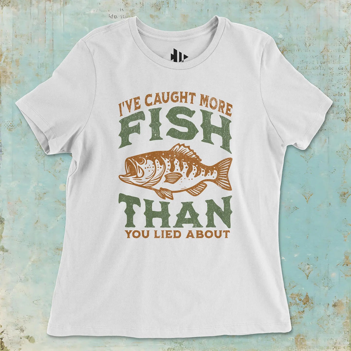 White, I've Caught More Fish Ladies’ Tee – fish-room
