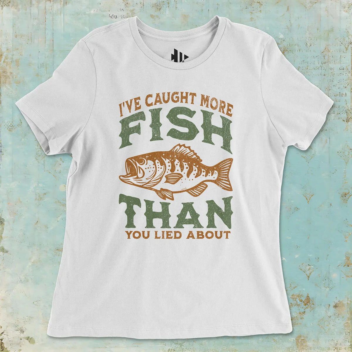 White, I've Caught More Fish Ladies’ Tee – fish-room
