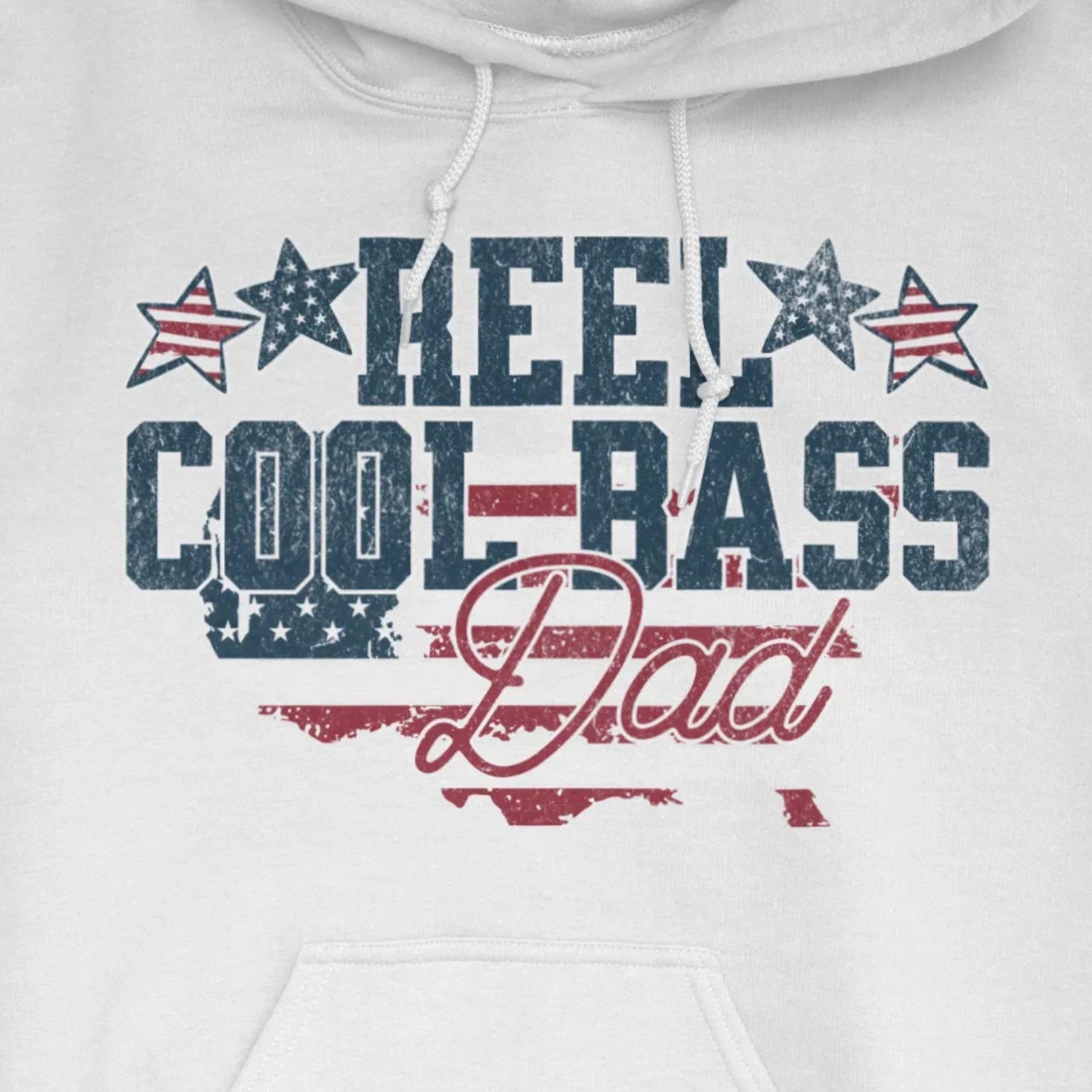 White, Reel Cool Bass Dad Hoodie – fish-room