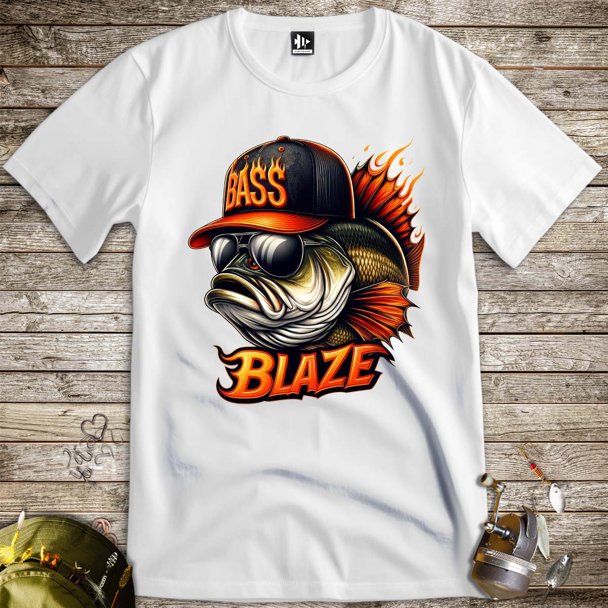 Bass Blaze Tee-funny fishing t shirt-FISH-ROOM LLC