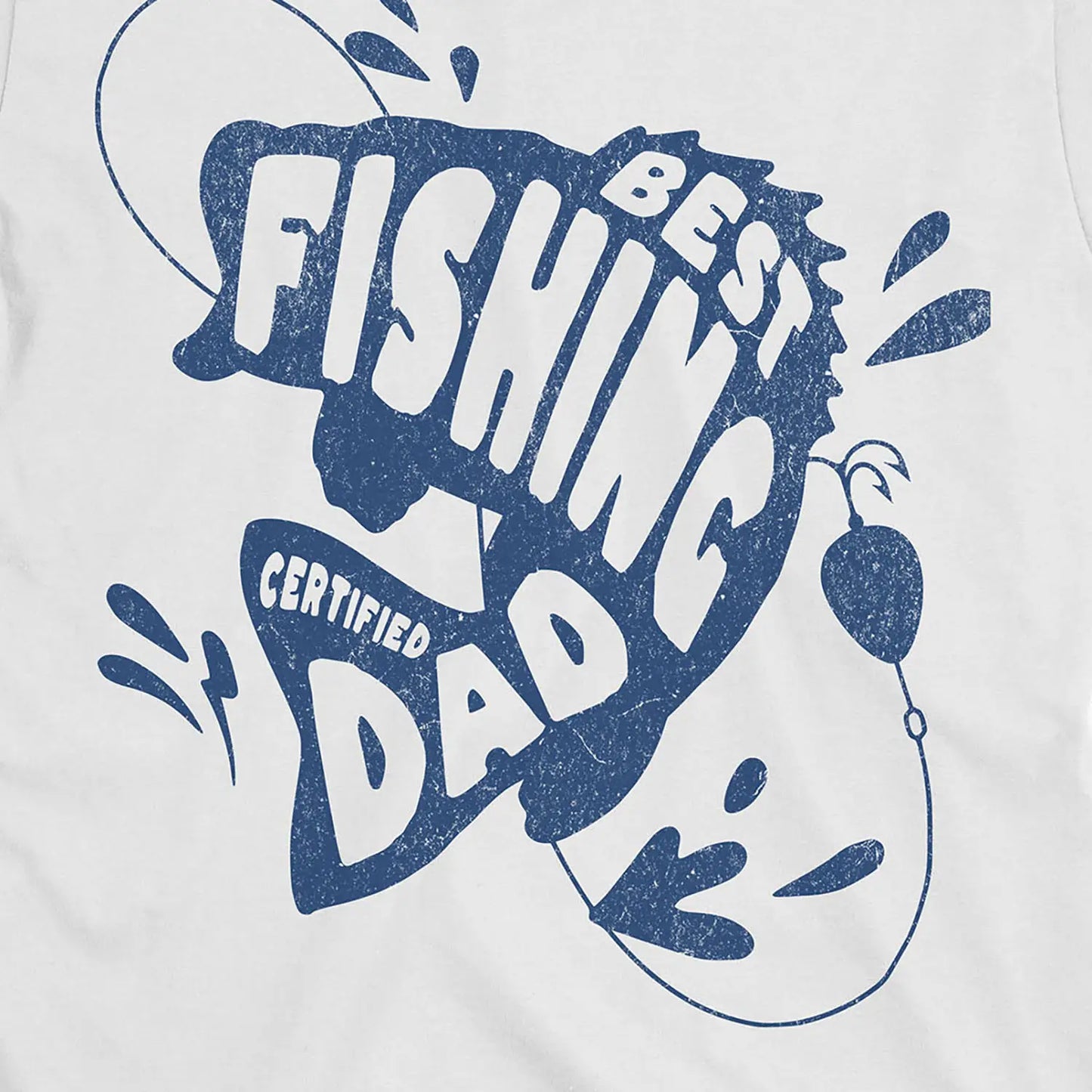 White, Certified Best Fishing Dad Tee – fish-room