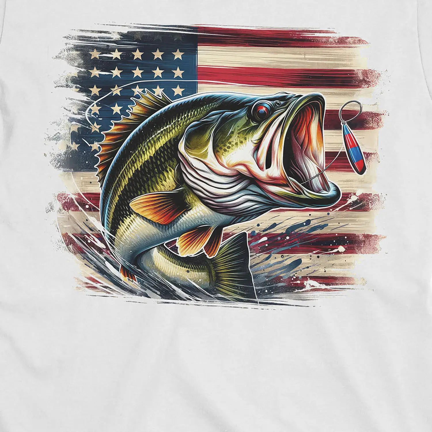 American Bass Tee White T-Shirt