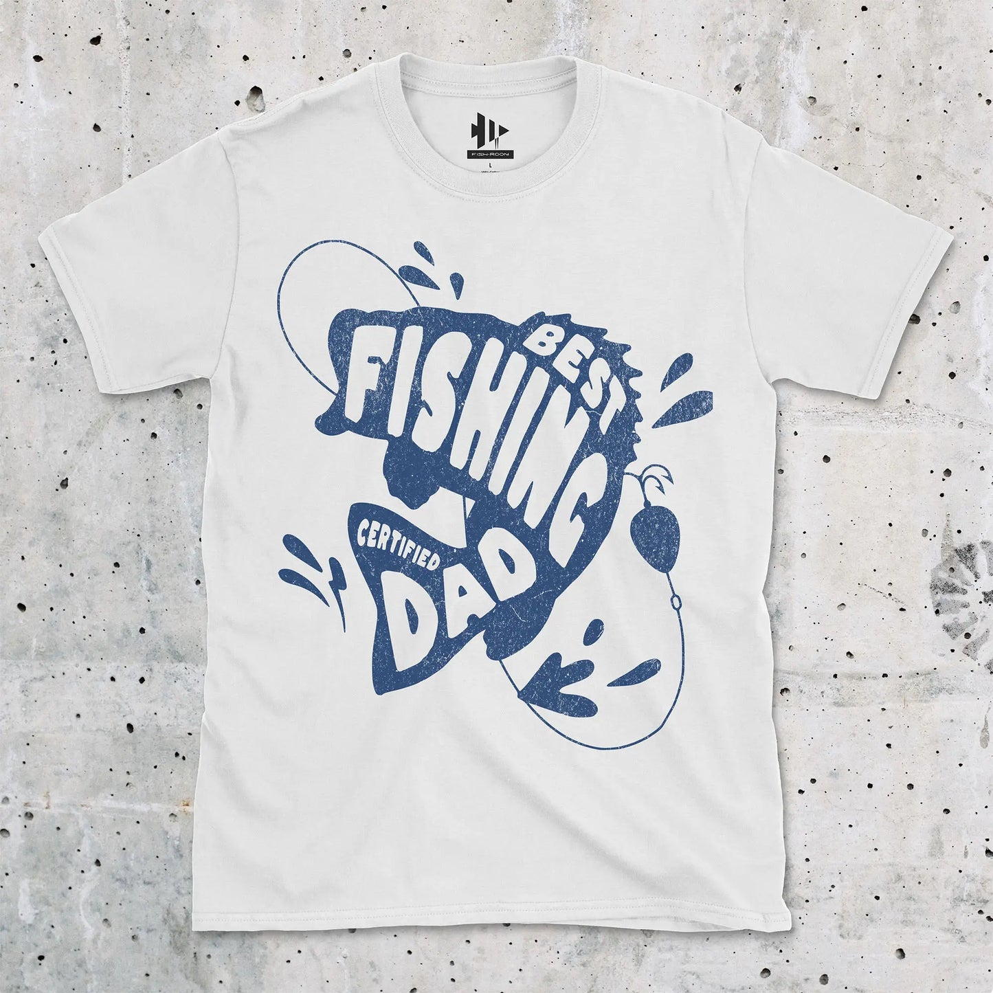 White, Certified Best Fishing Dad Tee – fish-room