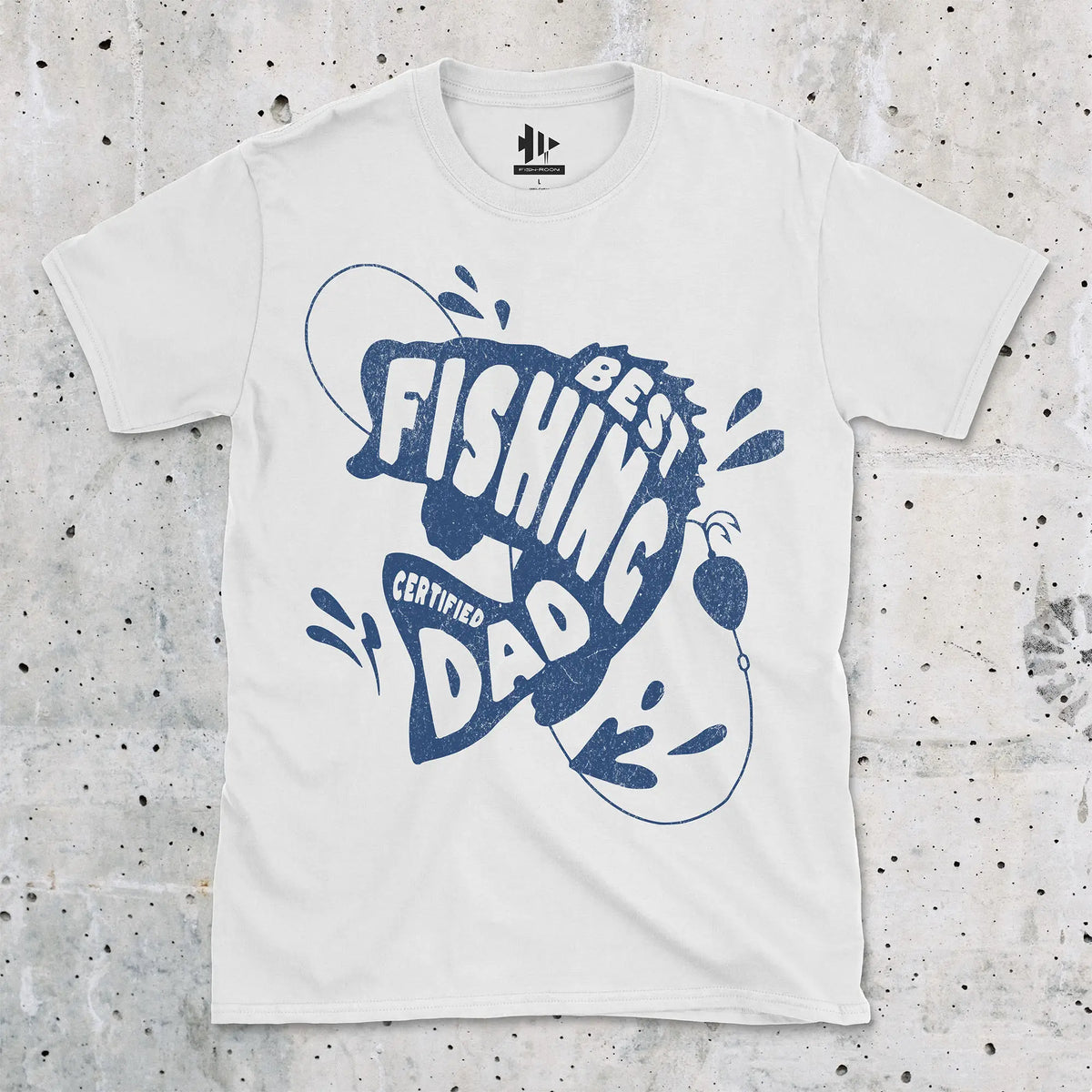 White, Certified Best Fishing Dad Tee – fish-room