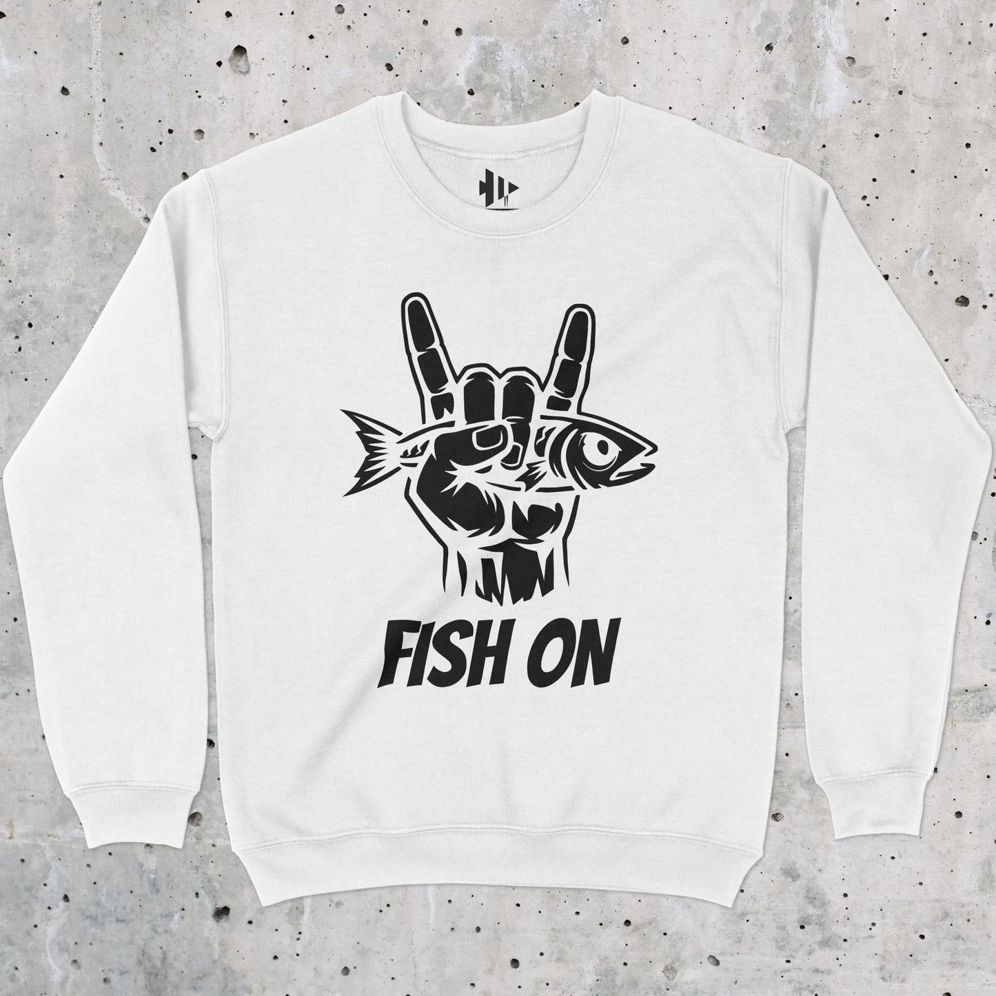 White, Fish On Sweatshirt – fish-room