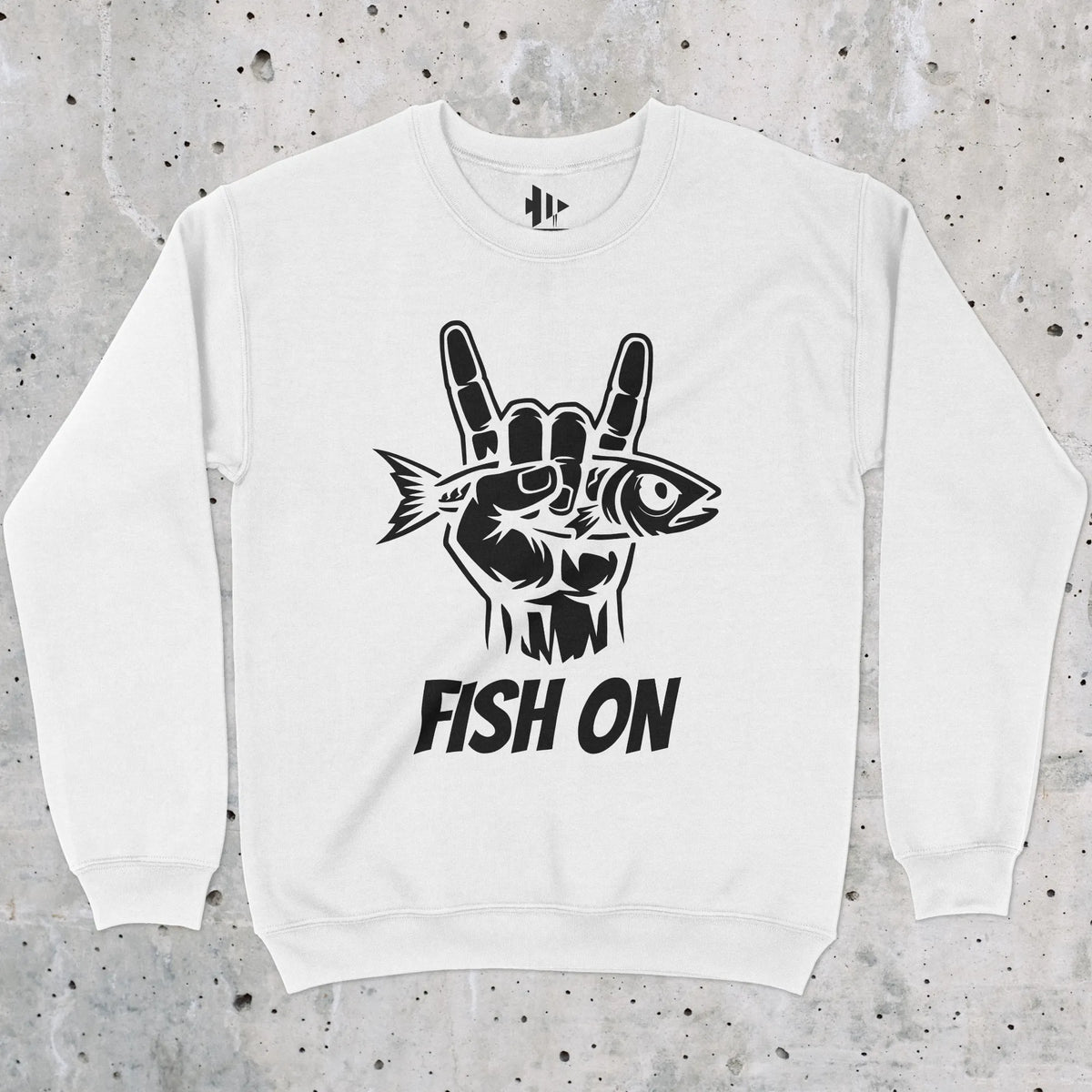 White, Fish On Sweatshirt – fish-room
