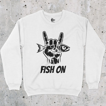 White, Fish On Sweatshirt – fish-room