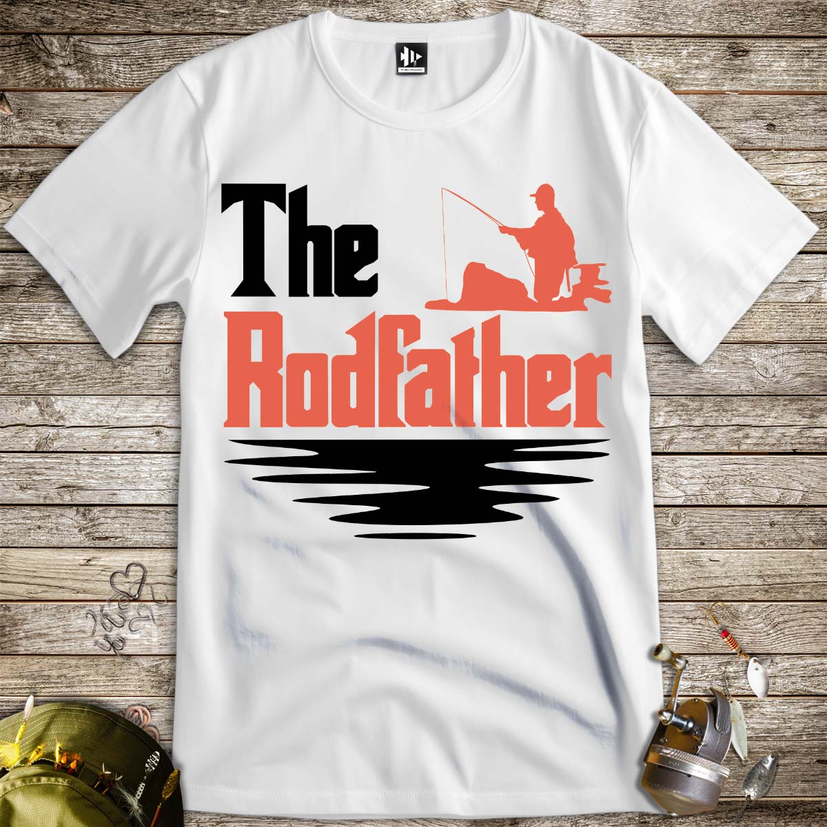 The Rodfather Tee-funny fishing t shirt-FISH-ROOM LLC
