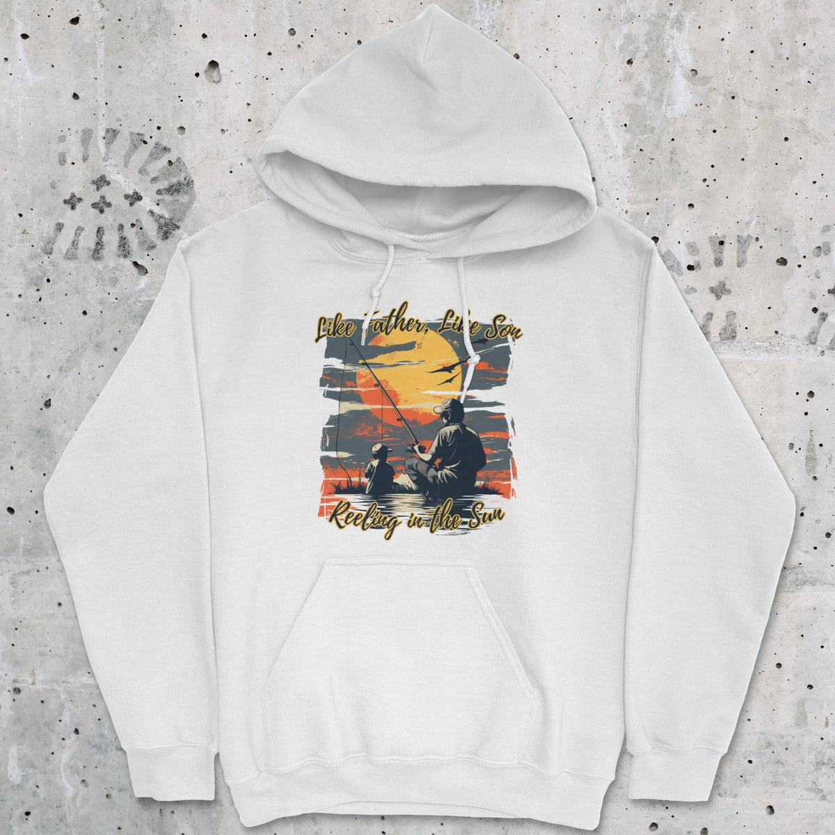 White, Like Father Like Son Hoodie – fish-room