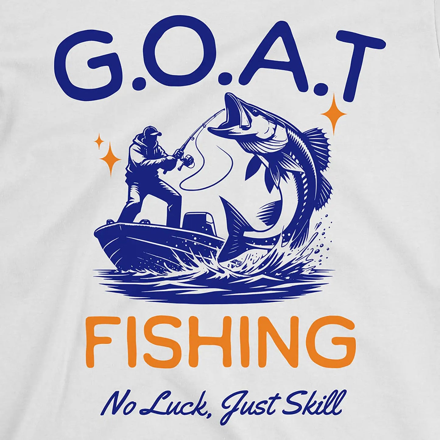 White, GOAT Fishing Tee – fish-room
