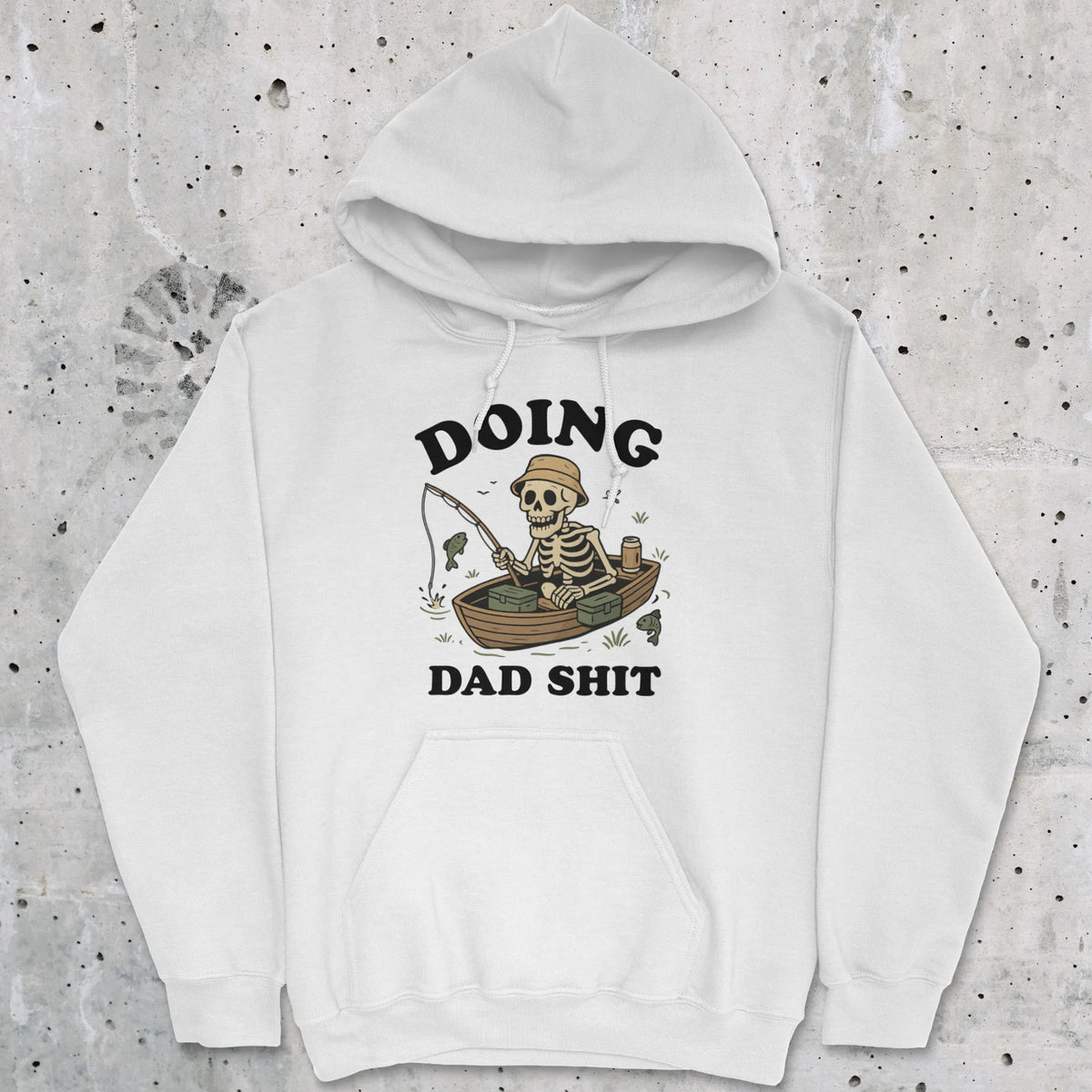 White, Doing Dad Shit Hoodie – fish-room