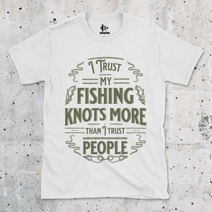 White, I Trust My Fishing Knots More Than I Trust People Tee – fish-room