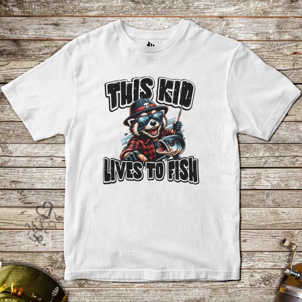 White, This Kid Loves to Fish Tee for Kids – fish-room