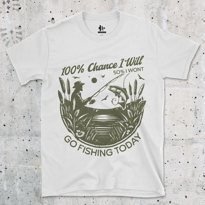 100% Fishing Day Tee White T-Shirt