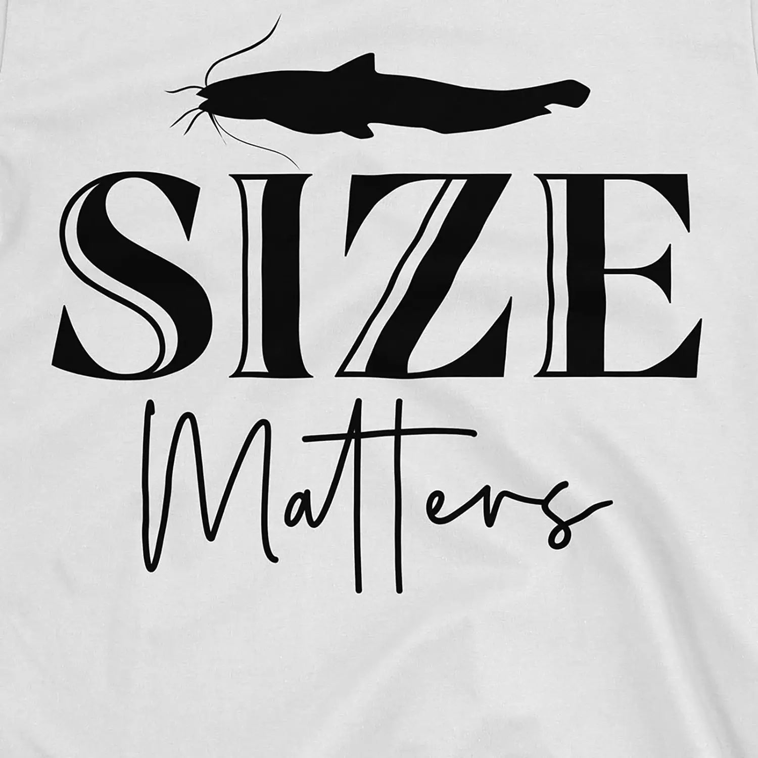 White, Size Matters Tee – fish-room