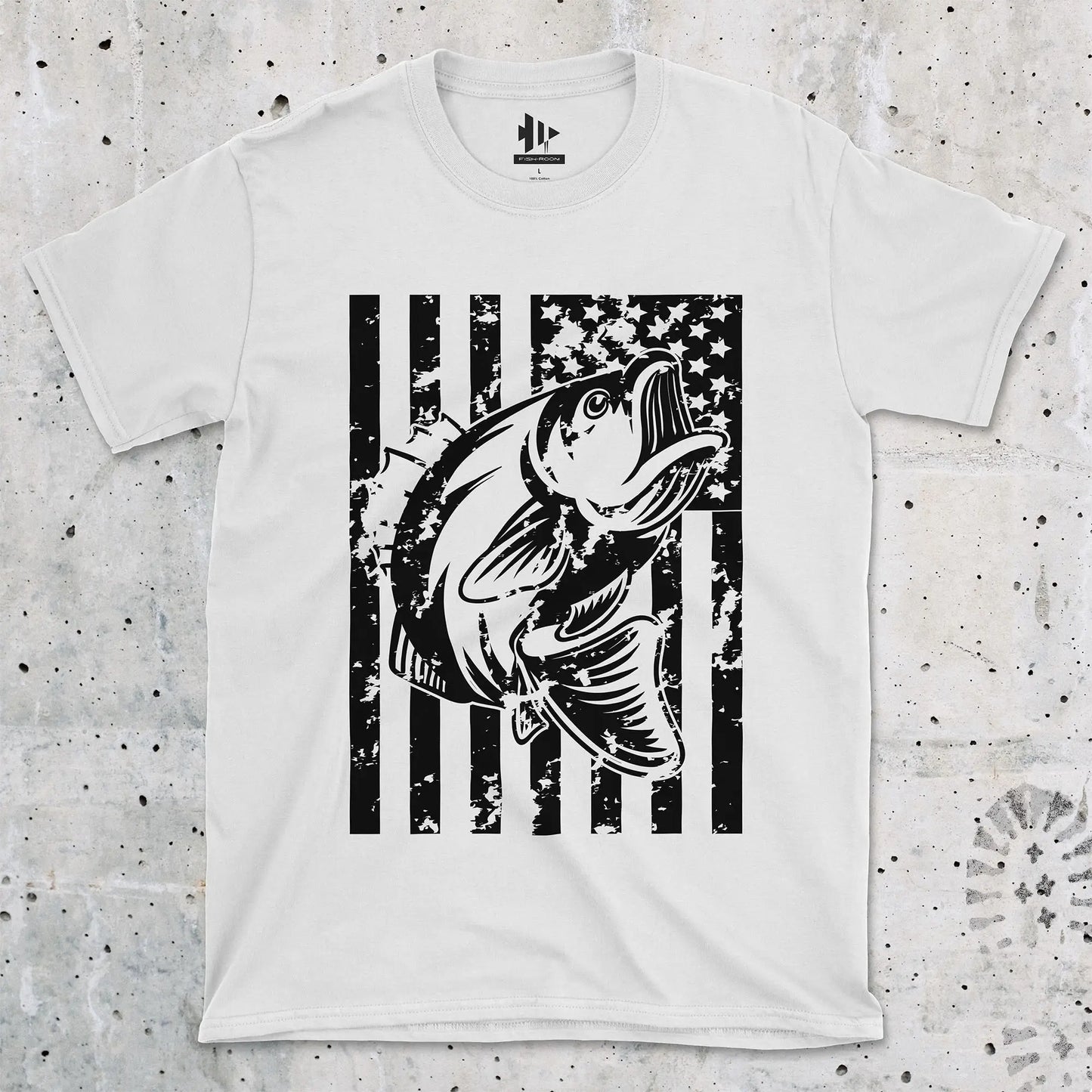 White, Bass Fishing USA Tee – fish-room