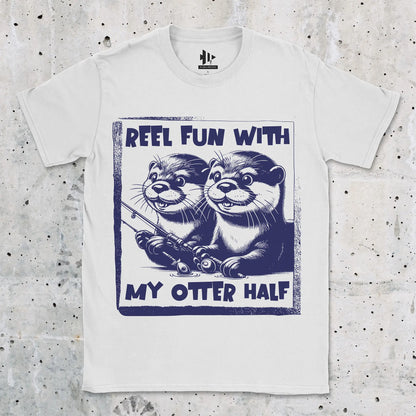 White, Reel Fun with My Otter Half Tee – fish-room