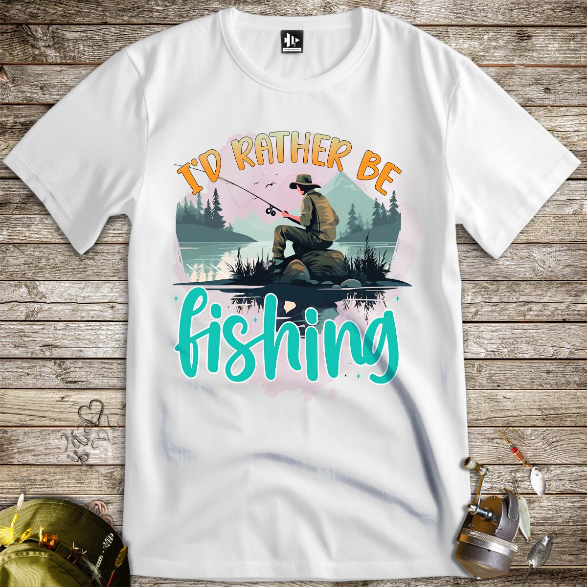 I'd Rather Be Fishing Tee-funny fishing t shirt-FISH-ROOM LLC