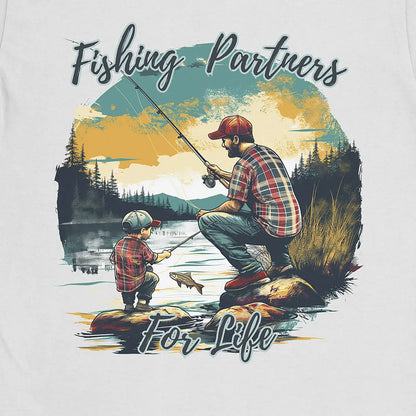 White, Fishing Partners for Life Tee – fish-room