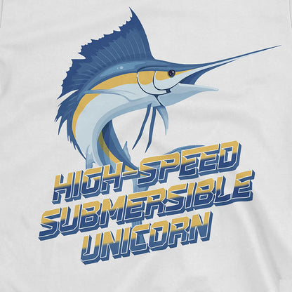 White, High-Speed Submersible Unicorn Tee – fish-room