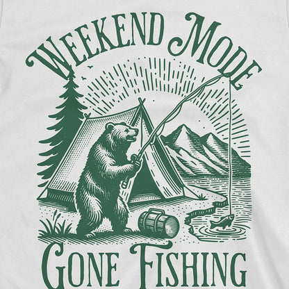 White, Weekend Mode: Gone Fishing Tee – fish-room