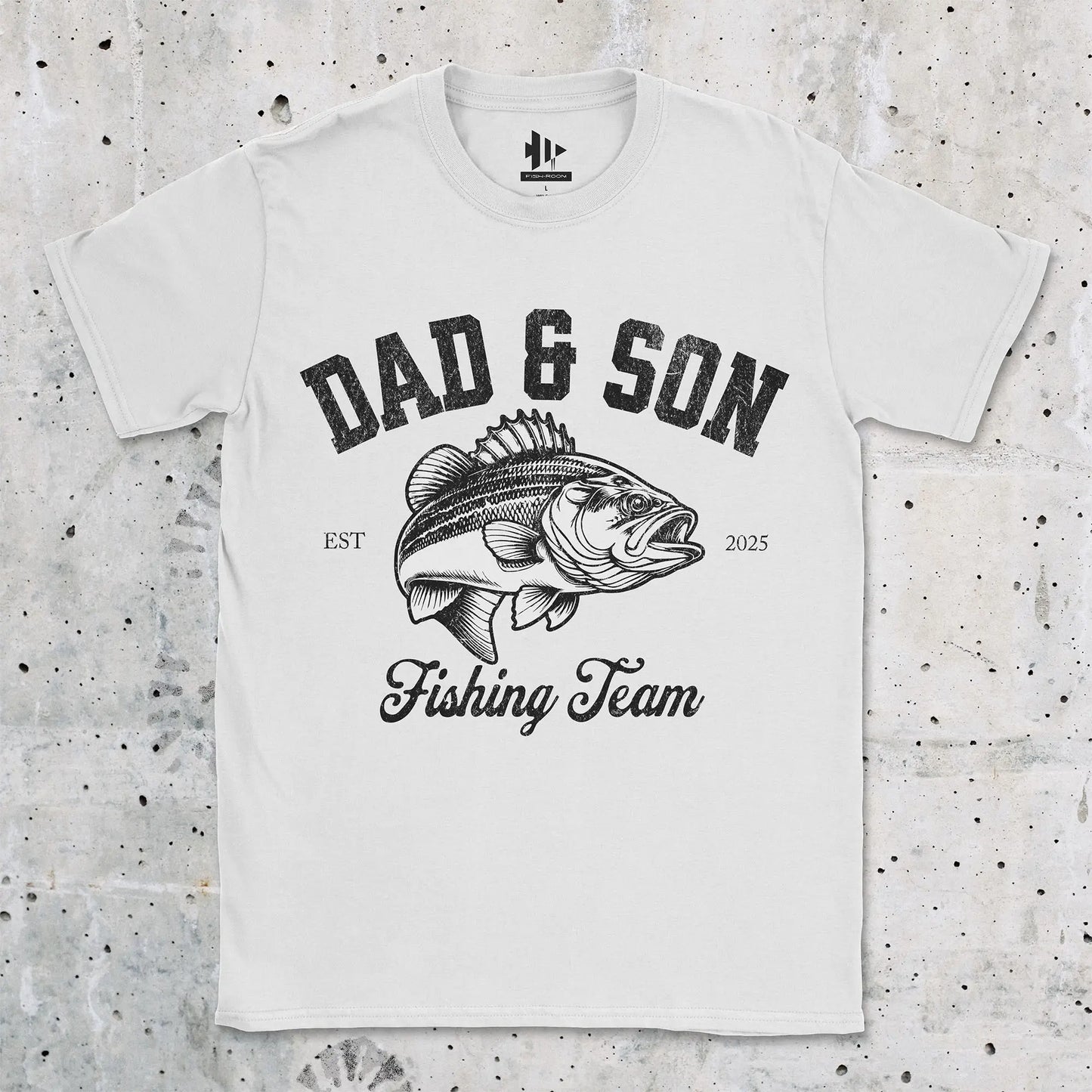 Dad & Son Fishing Team Tee White T-Shirt