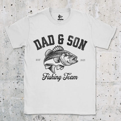 Dad & Son Fishing Team Tee White T-Shirt