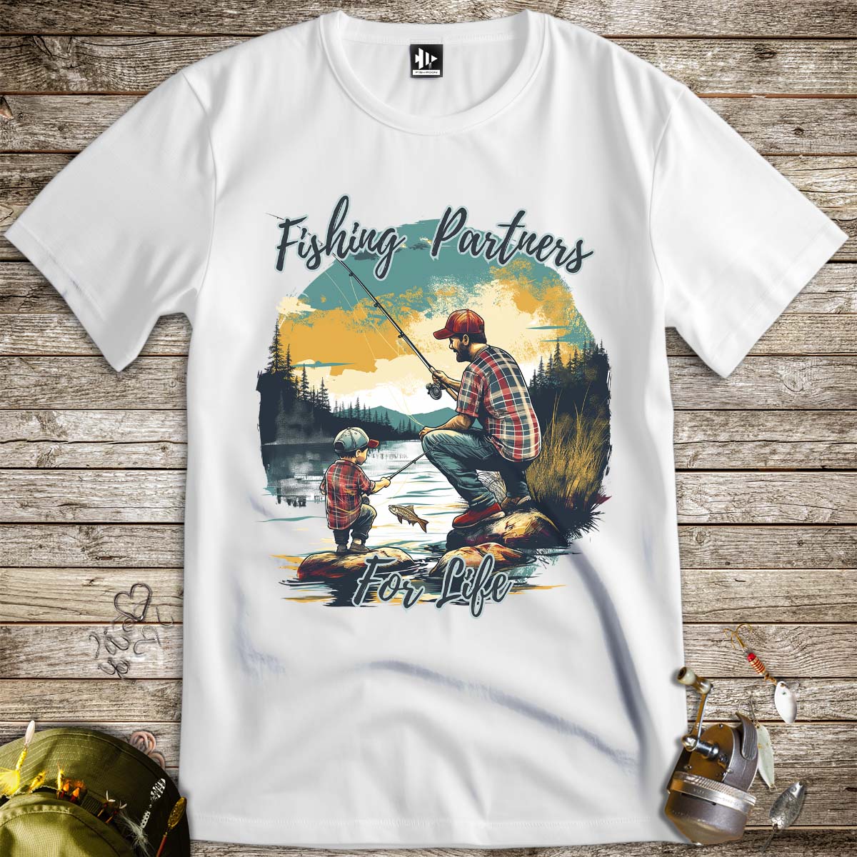 Fishing Partners for Life Tee-funny fishing t shirt-FISH-ROOM LLC