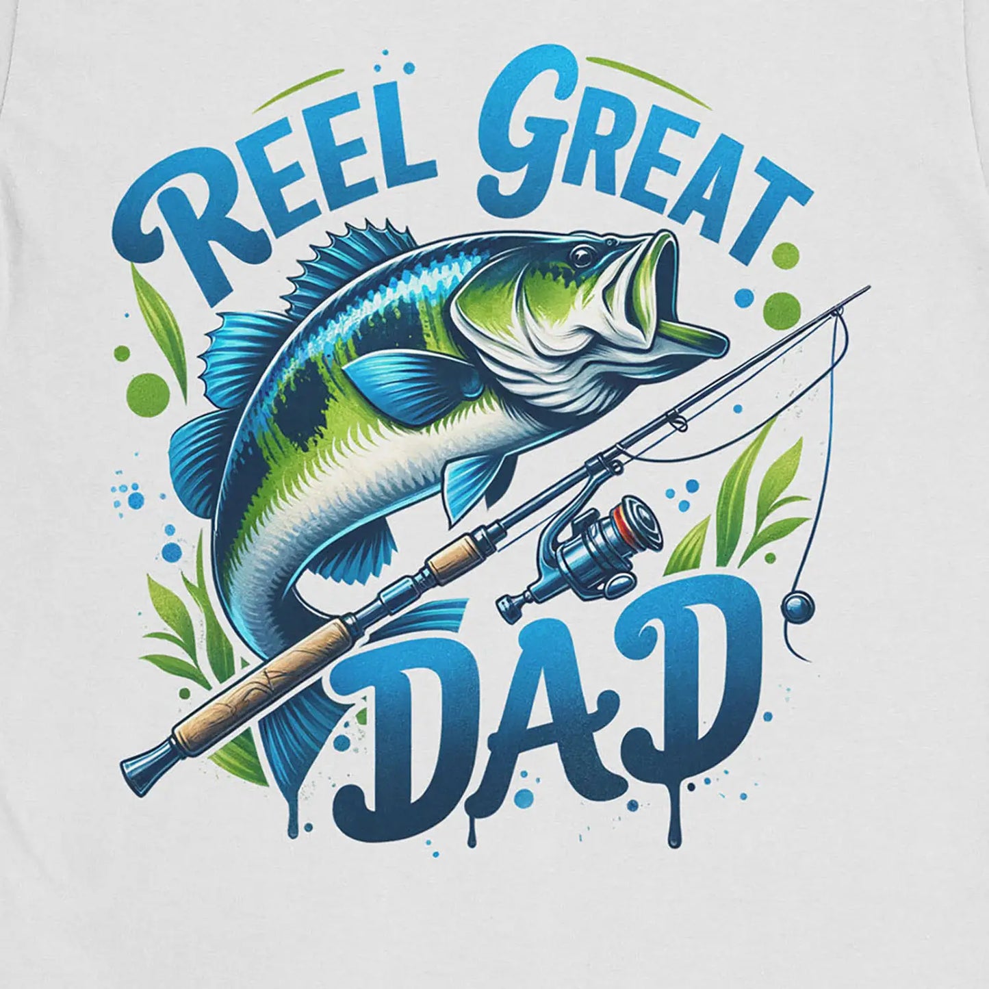 White, Reel Great Dad  Tee – fish-room