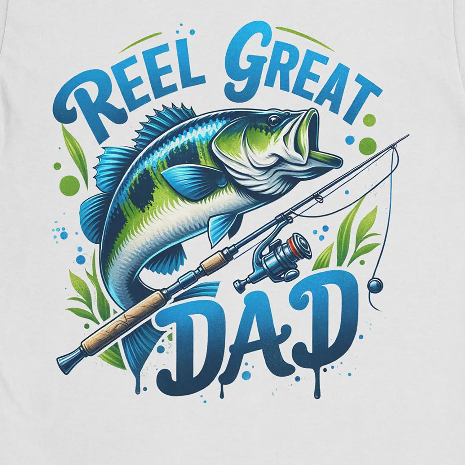 White, Reel Great Dad  Tee – fish-room