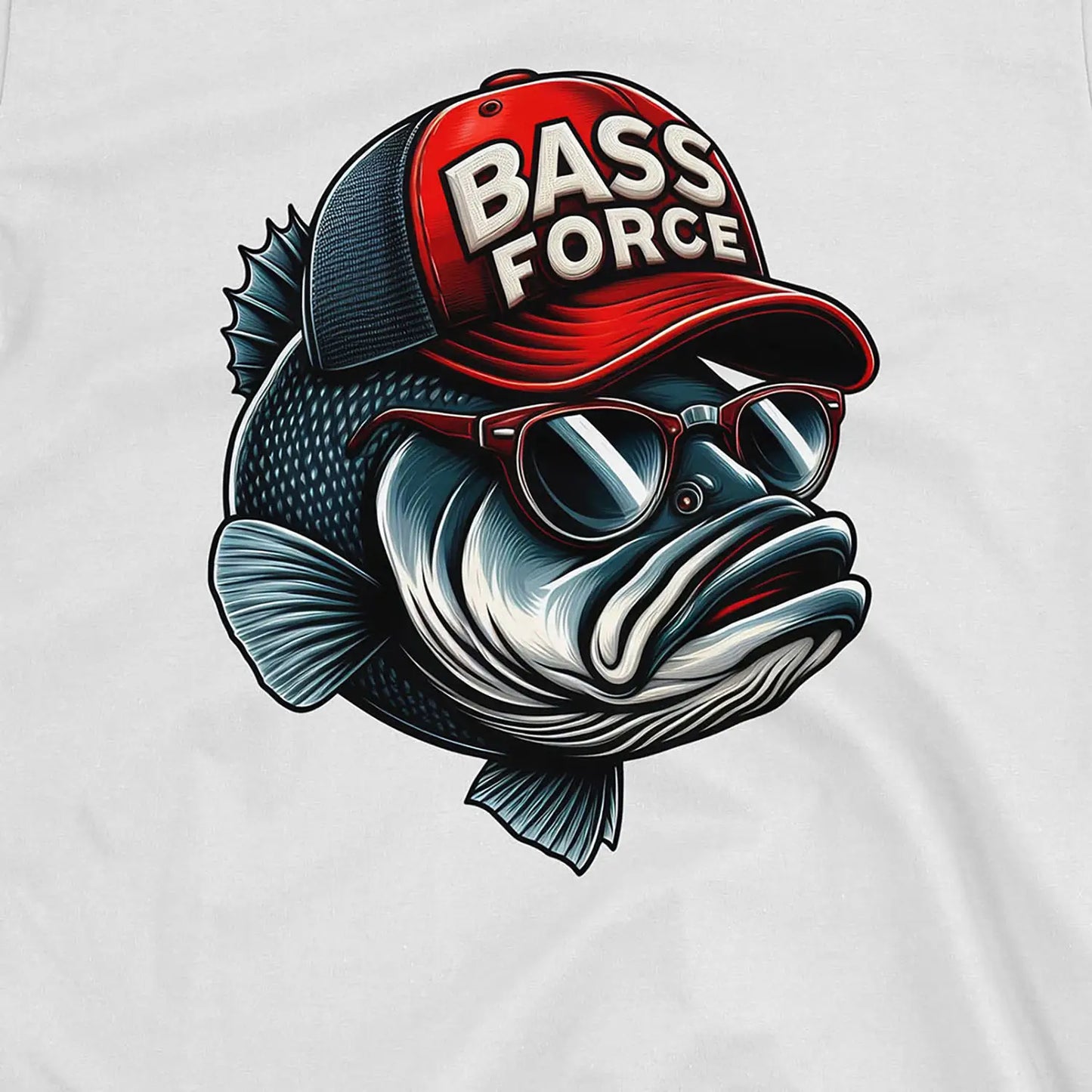 White, Bass Force Tee – fish-room