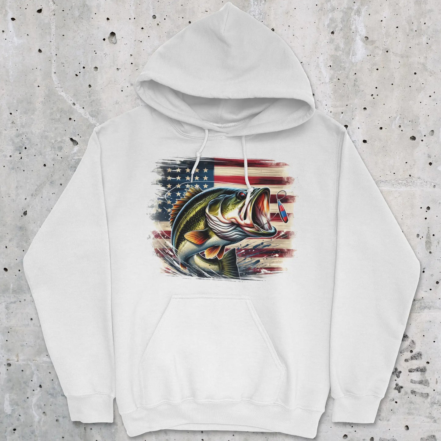 White, American Bass Hoodie – fish-room