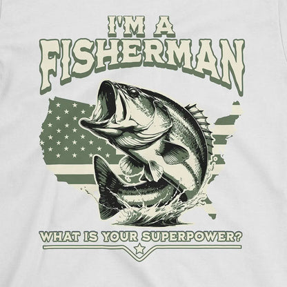 Fisherman Superpower Tee White T-Shirt