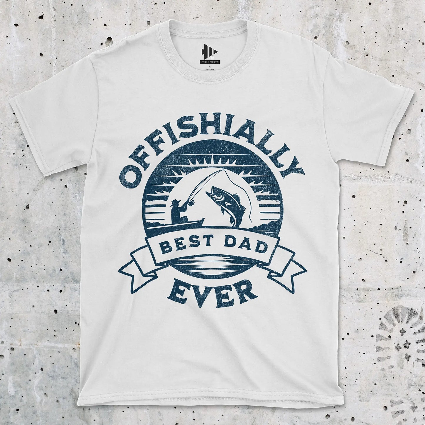 White, Offishially Best Dad Ever Tee – fish-room