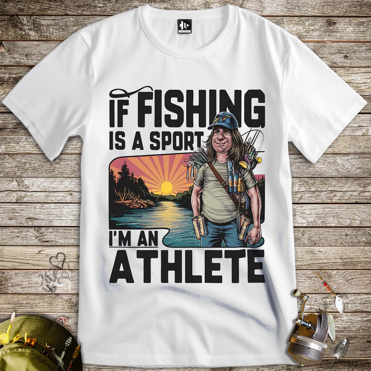 Fishing Athlete Tee-funny fishing t shirt-FISH-ROOM LLC