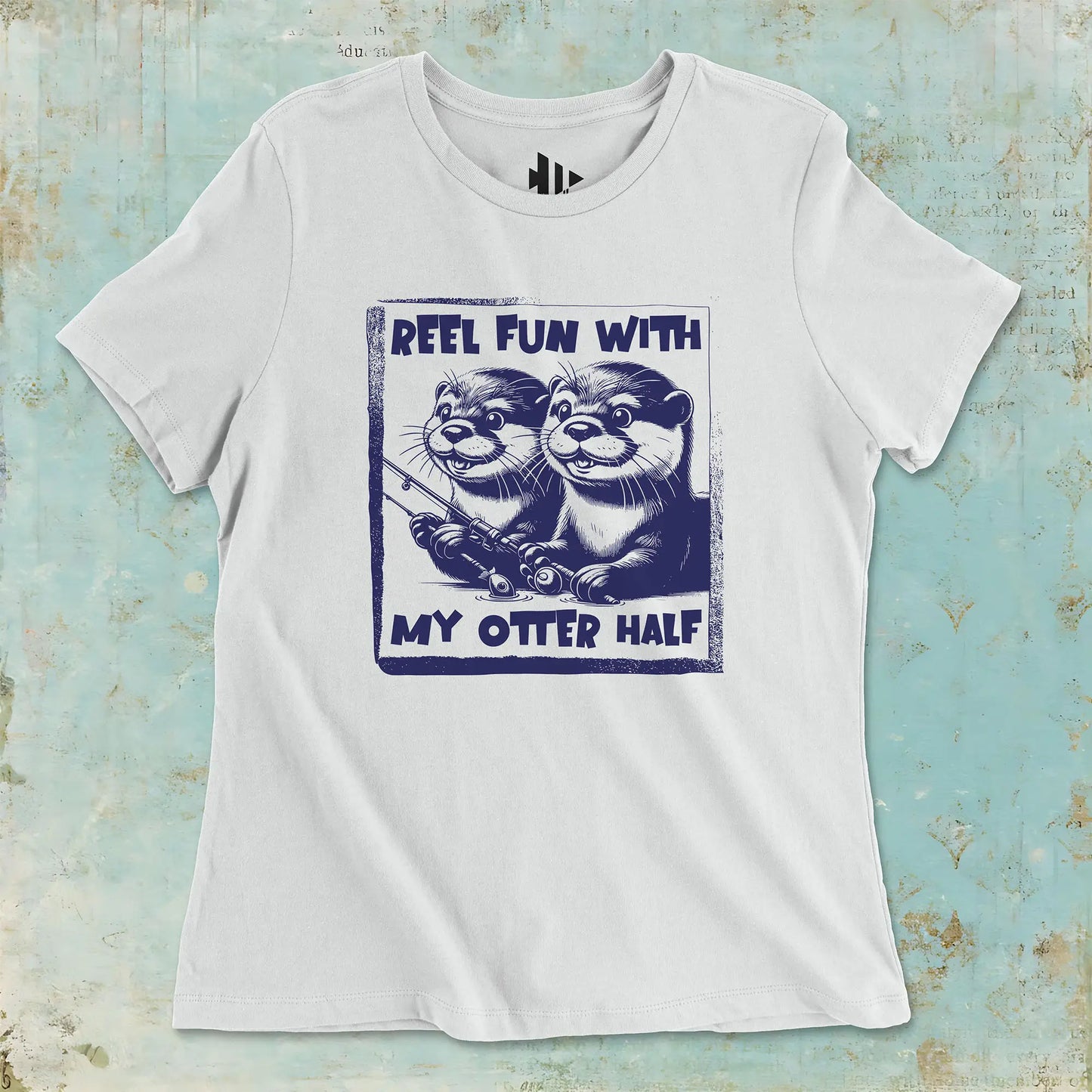 White, Reel Fun with My Otter Half  Women Tee – fish-room