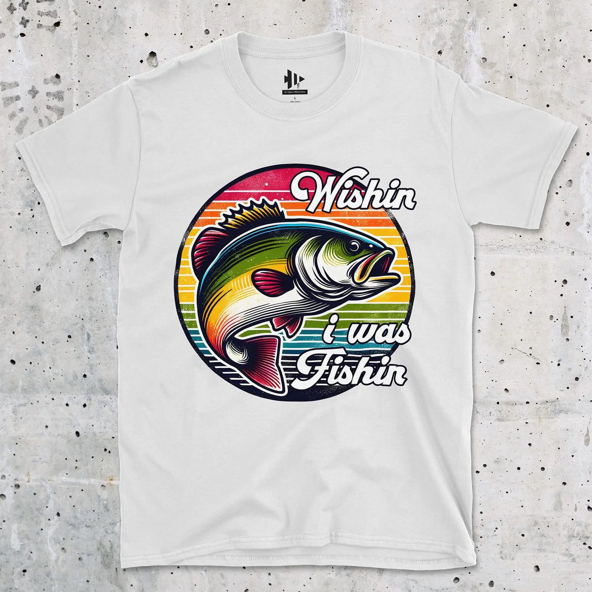 White, Wishin' I was Fishin' Tee – fish-room