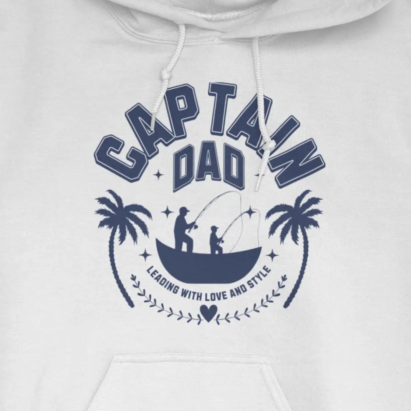 White, Captain Dad Hoodie – fish-room