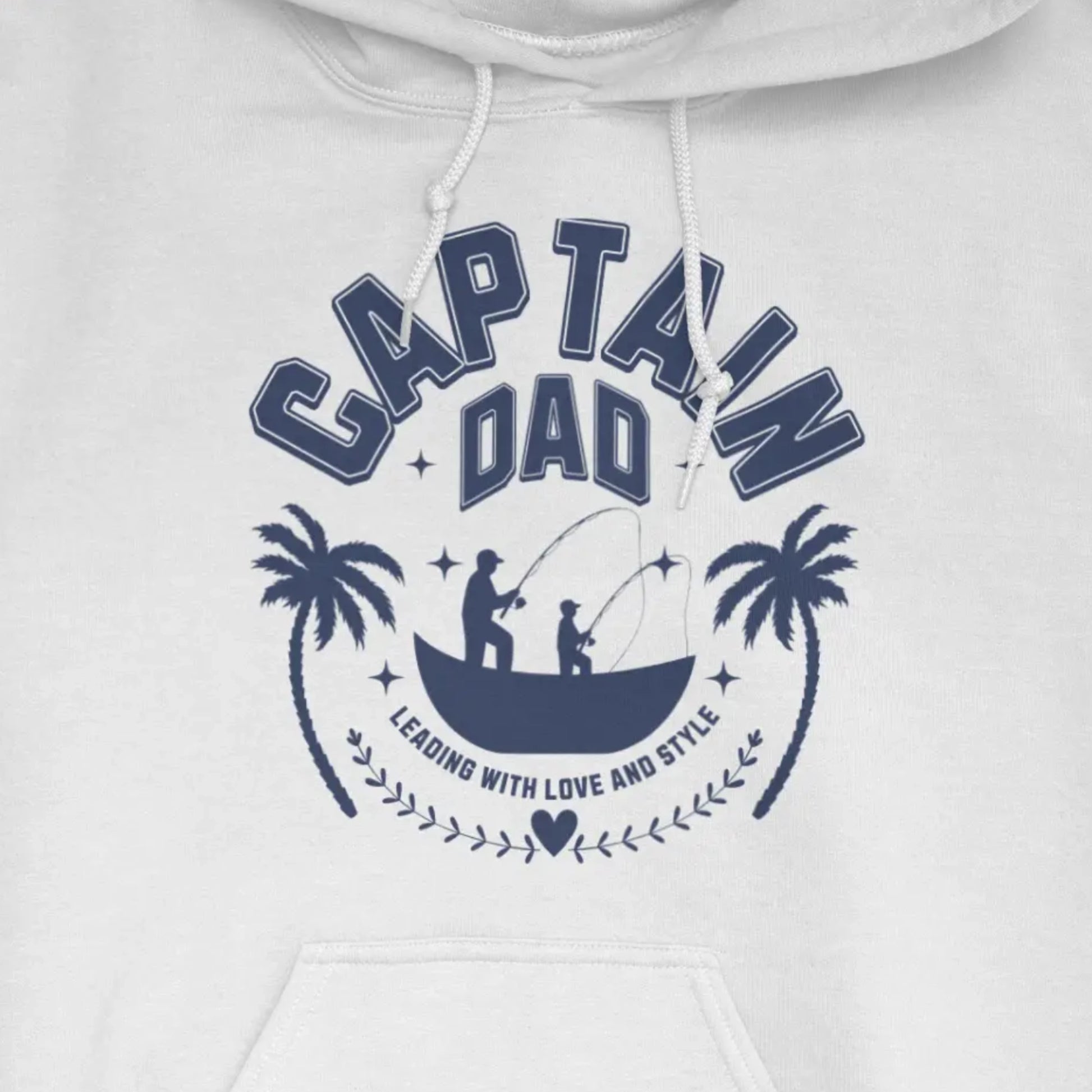 White, Captain Dad Hoodie – fish-room