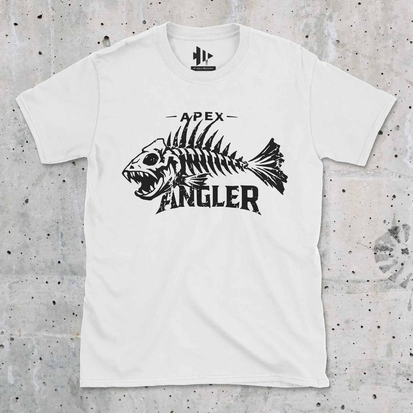 White, Apex Angler Tee – fish-room