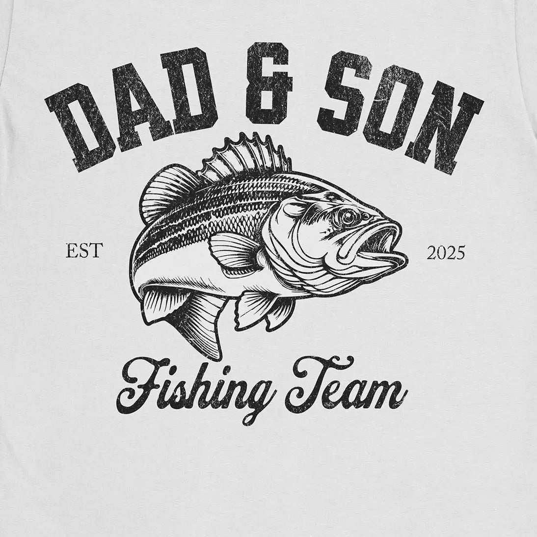 Dad & Son Fishing Team Tee White T-Shirt