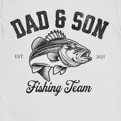 Dad & Son Fishing Team Tee White T-Shirt